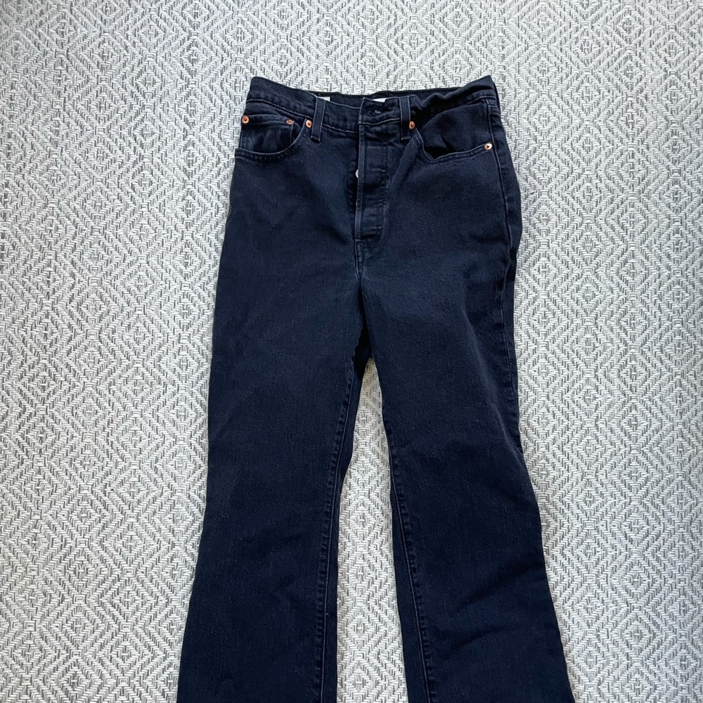 Levi’s Ribcage Boot Black Jeans. Size 27